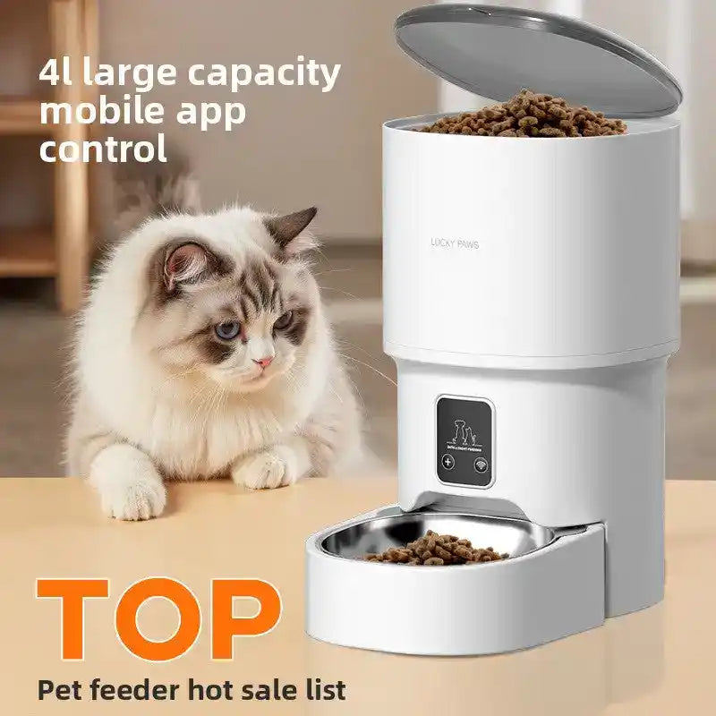 WiFi Automatic Pet Feeder With HD Camera Control - Automatic Pet Feeder - TinPaw