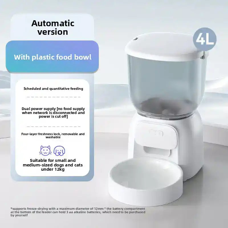 WiFi Smart Automatic Pet Feeder With Camera - Automatic Pet Feeder - TinPaw