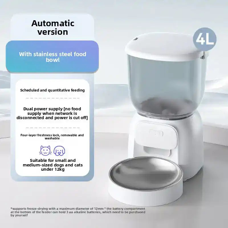 WiFi Smart Automatic Pet Feeder With Camera - Automatic Pet Feeder - TinPaw