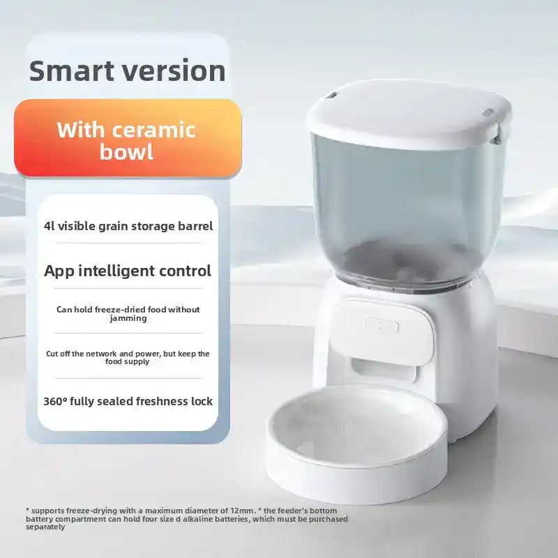 WiFi Smart Automatic Pet Feeder With Camera - Automatic Pet Feeder - TinPaw