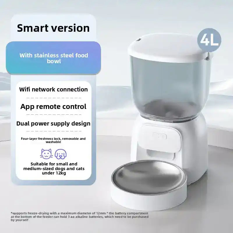 WiFi Smart Automatic Pet Feeder With Camera - Automatic Pet Feeder - TinPaw