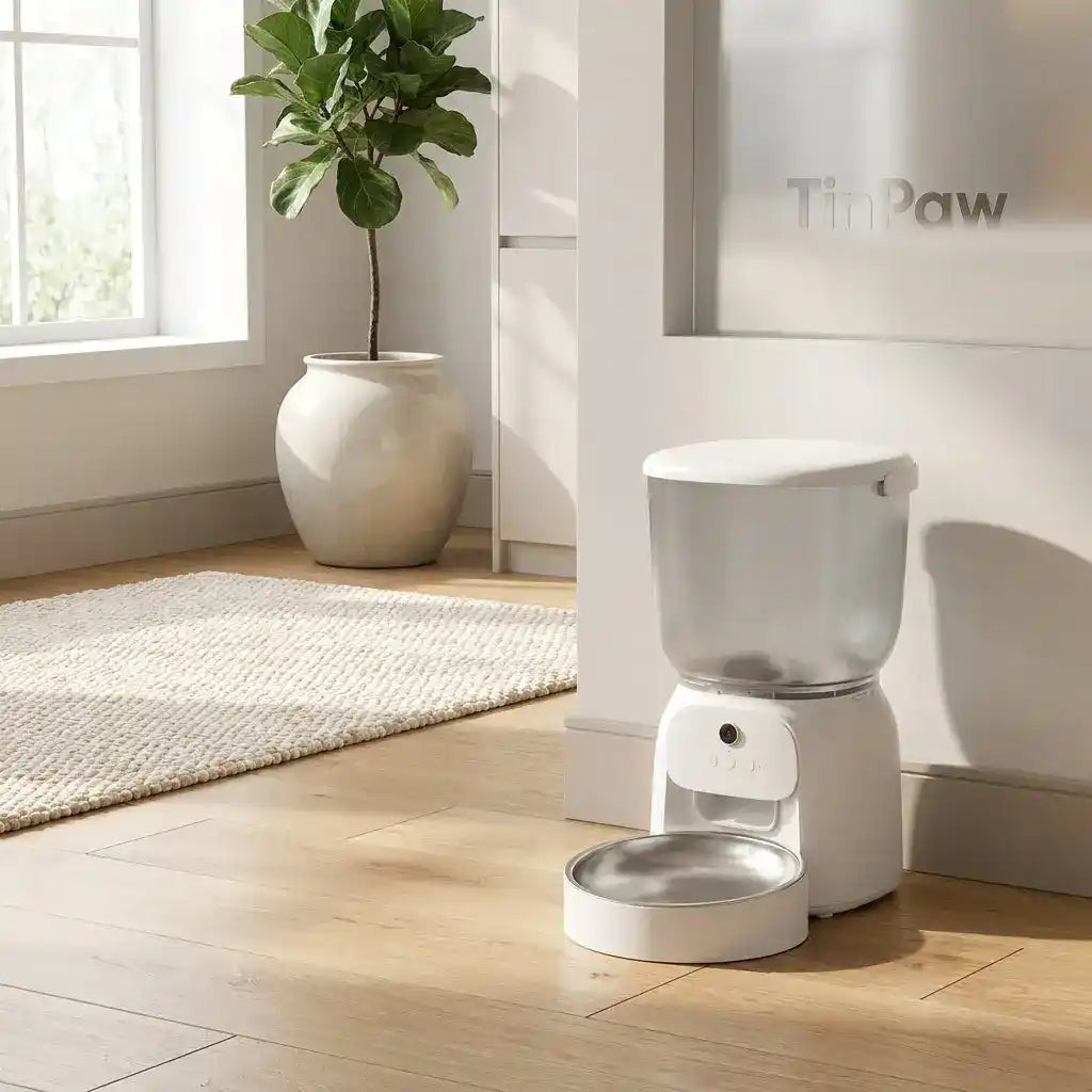 WiFi Smart Automatic Pet Feeder With Camera - Automatic Pet Feeder - TinPaw
